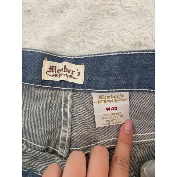 Member’s Property Men’s Blue Denim Shorts Size 40 - Picture 3 of 5